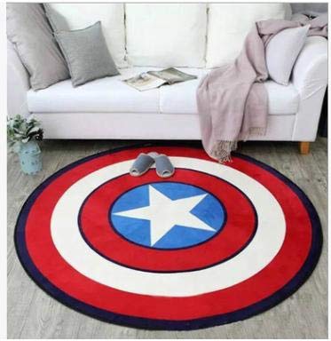 Lamdoo rund Teppiche Wohnzimmer Couchtisch Matte Computer Kissen Schlafzimmer Nachttisch Decke Viv schwarz, Polyester, rot, 60 * 60cm