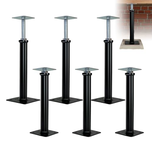 (6-Pack) 11"-16" House Floor Jacks for Leveling, 6,600 lbs Heavy