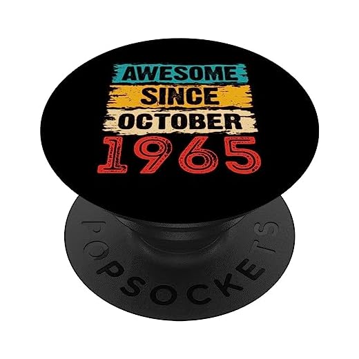 Regalos de 58 años impresionantes desde octubre de 1965 PopSockets PopGrip Intercambiable