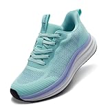 Women's Orthopedic Breathable Slip On Walking Shoes: Comfort Plantar Fasciitis Heel Spur Pain Relief Arch Support Tennis Running Shoes, Achilles Tendonitis Shopping Gowalk Sneakers Mint Size 7