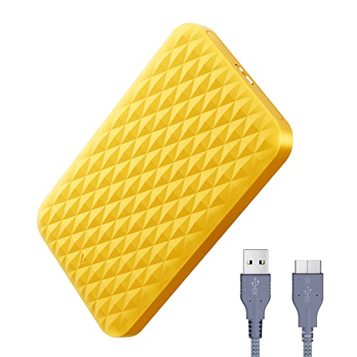 Image of GiGimundo 2.5 inch Tool Free Hard Drive Enclosure, 5Gbps USB 3.0 to SATA III External HDD Enclosure for 2.5inch 9.5mm 7mm SSD HDD, Supports UASP SATA III (Yellow)