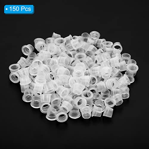 PATIKIL Lamp Pipe Cord Protector, 150 Pack Plastic Tube Hole Washer Liner Bushing for 1/8 IPS Pipe, Clear 5.5mm ID x 6mm Height - Image 3