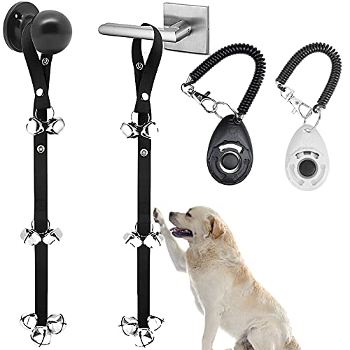 WOHENI Dog Doorbells for Potty Training, Adjustable Potty Dog Bells Pet Bells for Door Knob, Puppy Training, Housebreaking, Go Outside-Potty, and Extra Loud Bells (2+2 Pack)