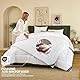 DREAMWAY Bettdecke 200x200 cm 4 Jahreszeiten – 2-teilige Steppdecke: 300gsm Ganzjahresdecke + 150gsm Sommerdecke – zusammenknöpfbar für Sommer, Winter & Übergang – Weiß