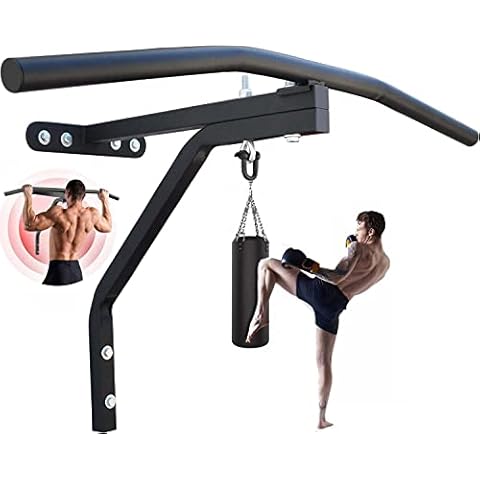Boxing Punch Bag Wall Bracket With Fitness Pull up Bar Heavy Gym Iron Chin Up Ba MMA Punch Bag Bracket Wall Mounted Ceiling Frame Outdoor Steel Mounted Hanging Stand Cover