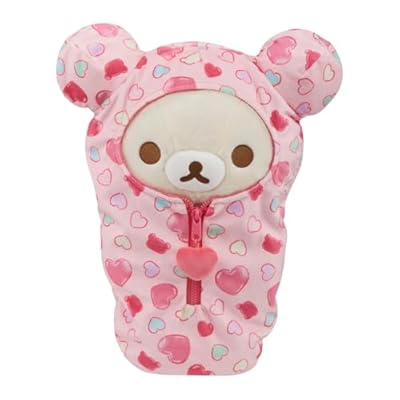 San-X Saco de Dormir Original de Rilakkuma Hearts - Korilakkuma de 15 Pulgadas | Ya disponible en tu tienda friki favorita! En mundofriki.es!