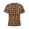 JGHHOUN Wicker Woven Grid Print Men's Short Sleeve T-Shirt for Gym Running Everyday Wear Casual Outdoor Indoor Black #5