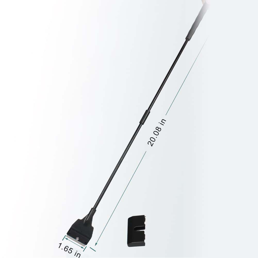 Kiuiom Nettoyeur De Grattoir Algues,Aquarium Scraper,30-51cm Algues Grattoir,Racloir pour Aquarium Nettoyeurs D'Algues,Rasoir De Nettoyage Aquarium,Vitre Grattoir Algues,avec Tige Amovible Et 5 Lames
