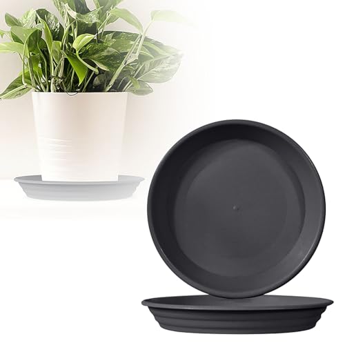 17" Black Plastic Plant Saucer Drip Tray