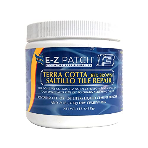 E-Z Patch 13 Saltillo Tile Repair Kit - Diy Terracotta Tile Filler - (Red-Brown, 1 Pound) #TOP1
