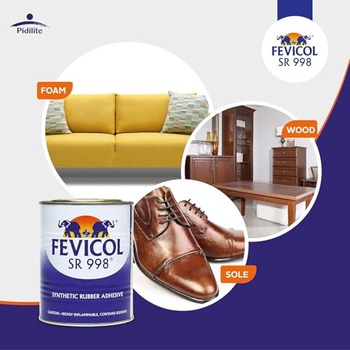 Image of Fevicol SR 998, 500ml | Best for Rubber, Fabric & Leather Furniture, Plywood, Lamination, Packaging, Crafts, DIY, Metal & Wood Bonding, Water & Heat Resistant, Fast Setting, Strong Durable Bond
