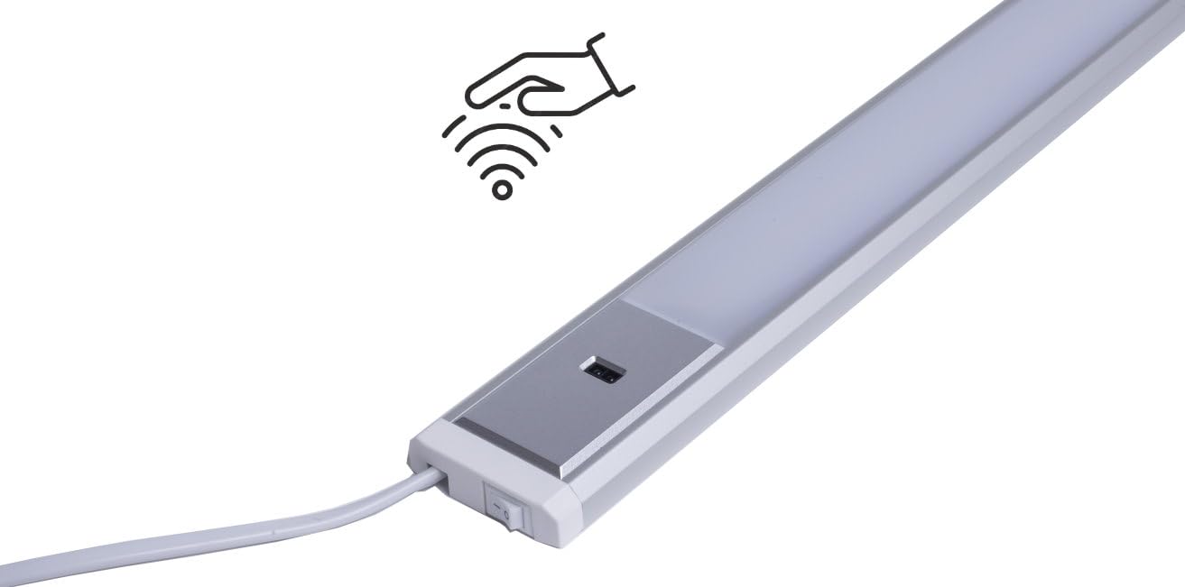 LICHT DISCOUNT LED Küchen Unterbauleuchte Lichtleiste Dimmbar warmweiß 850lm flach 90cm 12W Küchenbeleuchtung mit Sensor Unterschrankleuchte