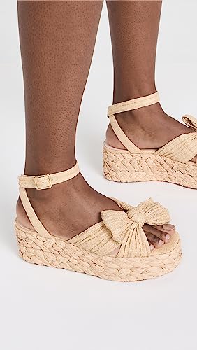 Loeffler Randall Women's Gaby Pleated Bow Bow Braided Espadrilles3