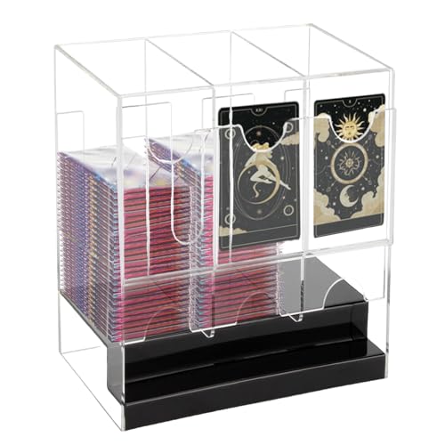 Dérouleur de cartes à 3 compartiments en acrylique transparent - 2