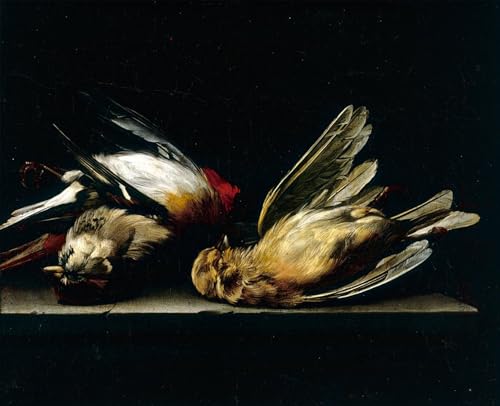 Art décoratif imprimé sur toile Les petits oiseaux morts Willem Van Aelst texture premium