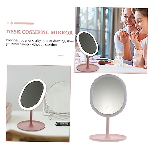 Espejo de maquillaje LED de mesa FRCOLOR con 3 modos luz miniatura 6