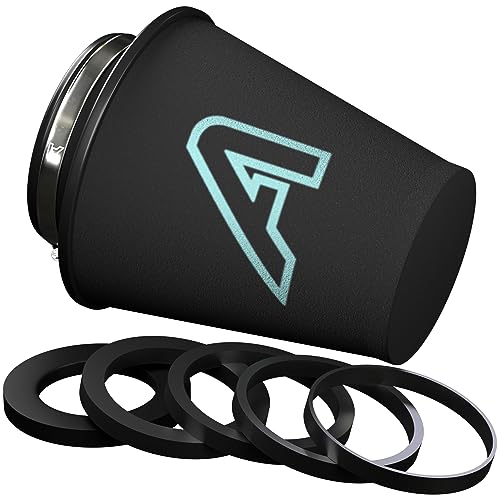 Filtech Universal Foam Cone Air Filter With Reducing Rings Fits 89mm, 85mm, 80mm, 76mm, 70mm, 63mm