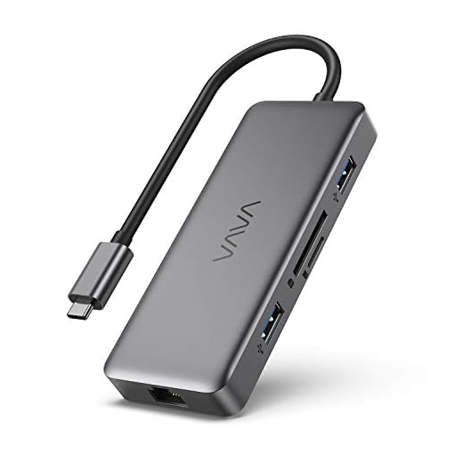 VAVA USB C Hub, 8-in-1 USB C Adapter with 4K HDMI, 1Gbps RJ45 Ethernet Port, USB 3.0, SD/TF Card Reader, 100W Pd Charging Port for MacBook/Pro/Air and Type C Windows Laptops