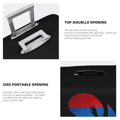 Travel Luggage Cover Mongolia Mongolian Flag Heart Fashion Washable Baggage Suitcase Protector Fit For Luggage Medium4