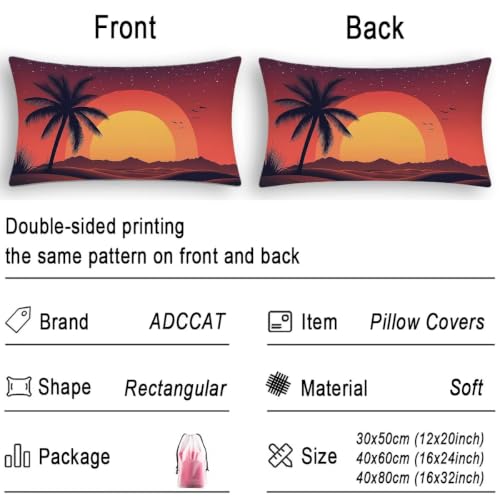 Fundas cojines 40x60 playa para cama juego de 2 fundas de almohada rectangular naranja de sofa 7