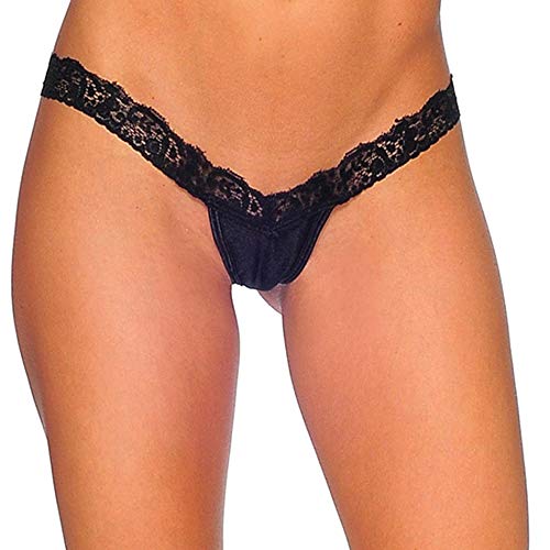 myza Women's Polyester Spandex Solid G Sting/Thong g stingthong Underwear for Ladies/Girls (Black 43)-picture-37