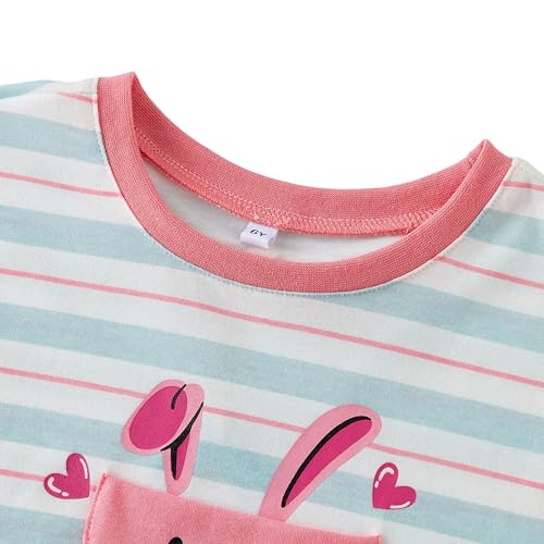 Image of UMELOK Girls Clothing Set 2 Pcs Long Sleeve Ruffle Print Top and Leggings Fall Outfit Size 4-7 Years