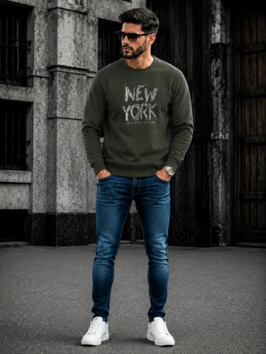 Image of Mack Jonney Men's Printed Fleece Sweatshirt|Full Sleeve Round Neck Winter Sweatshirt for Casual Wear|Travel|Gym & Everyday Style-mj-62