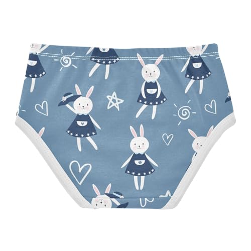 Wusikd Bunny Cartoon Girls Underwears Cotton Cute Rabbit Girls Briefs Soft Toddler Underwear 5T Multi2