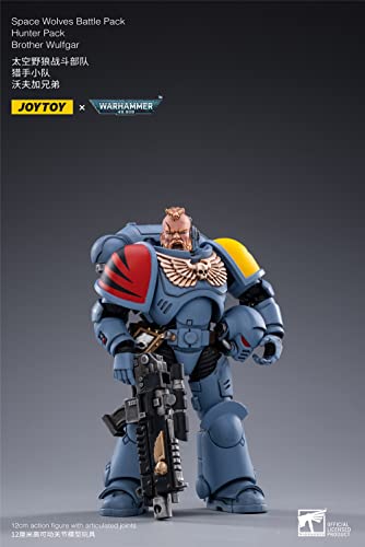 Hiplay Joytoy × Warhammer 40K Officially Licensed 1/18 Scale Science-Fiction Action Figures Full Set Series -Space Wolves Battle Hunter Pack #TOP5