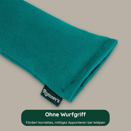 Romneys Welpendummy | 250g ohne Wurfgriff | Für die Eingewöhnung der Dummyarbeit und Apportierarbeit | Schwimmfähig (grün)