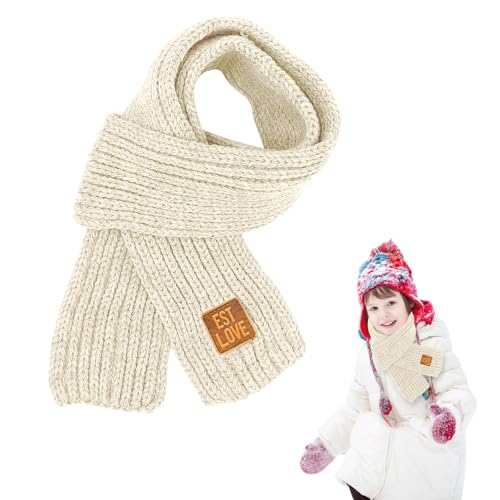 Smdbzda Jungen Mädchen Schals, Kinder Strickschal Winter, Warme Stricken Schal, Kinder Strickschal Wollschal, Kinderschal Winter, Baby Schals, Winters Strickschals für Mädchen und Jungen 2–10 Jahren
