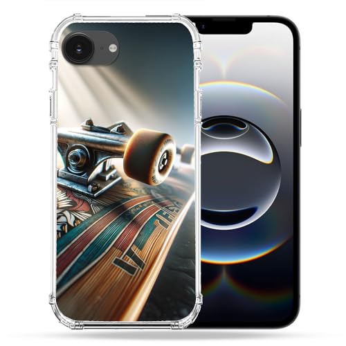 Coque iPhone 17e Planche Skate antichoc coque renforcée transparente design urbain pour smartphone