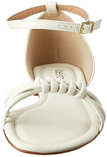 Sandália Feminina Fashion Beira Rio Napa Turim Salto Flat Off White 35