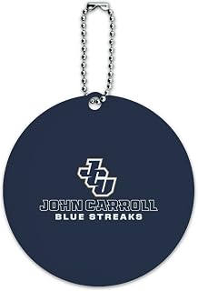 John Carroll University Blue Streaks Logo Round Luggage Card Carry-On ID Tag