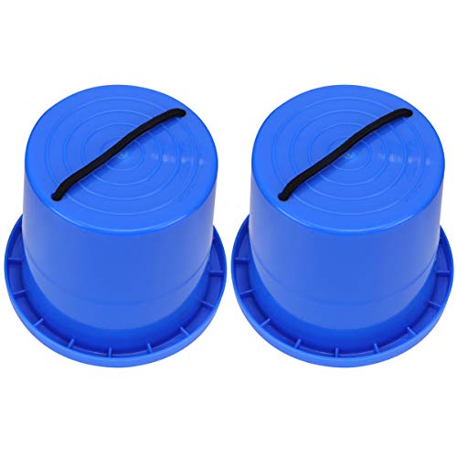 NUOBESTY Kids Outdoor Toys 1 Pair Bucket Stilts Plastic Balancing Stilts (Blue) Outdoor Toy, 14X14X13CM