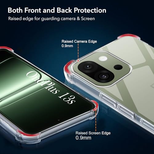 Image of Jkobi Shockproof Crystal-Clear Back Cover for OnePlus 13S (Anti Yellow Case | Drop & Camera Protection | Hard Polycarbonate)