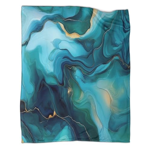 Couverture moelleuse microfibre 3D ocean waves haut de gamme