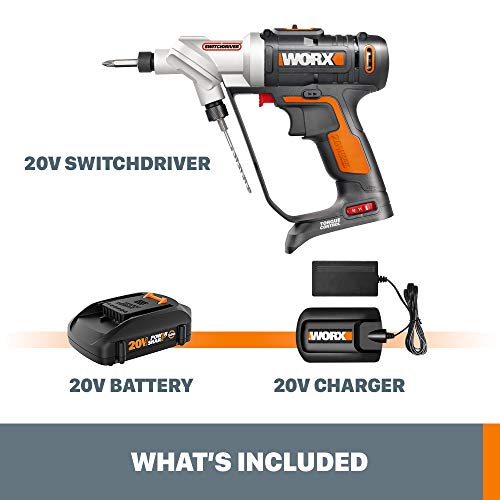 Worx WX176L.8 20V Power Share Switchdriver 2.0Ah 2-In-1 Cordless Drill & Driver thumb #5