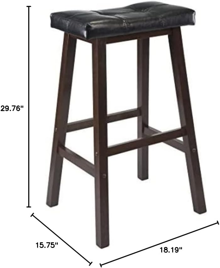 Winsome Mona Stool, 29", Antique Walnut