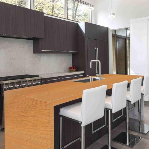 Image of CVANU Self-Adhesive Wood Grain Wallpaper Waterproof PVC Vinyl for Furniture, Door, Wardrobe & Desktop (24x60 Inch, CV10)