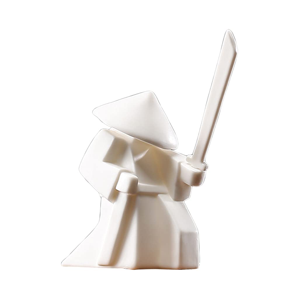 Asukohu Porcelain Ceramic For Warrior Knight Statue Figure Model Incense For Burner Ceremony Ornaments Home Decoration Gift