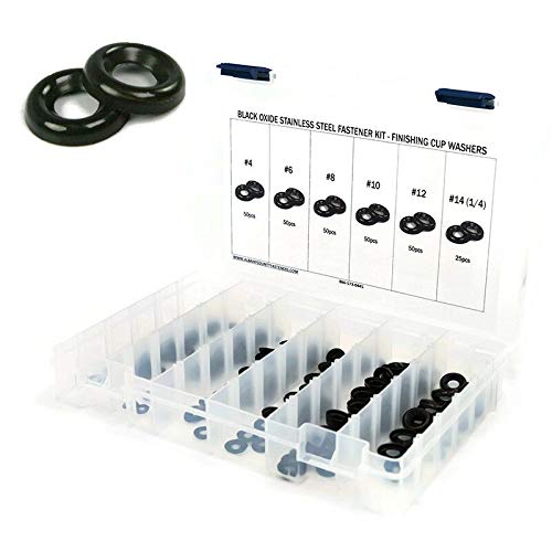 276 pcs Black Oxide Stainless Steel Finishing Cup Washer Countersunk Washer Kit