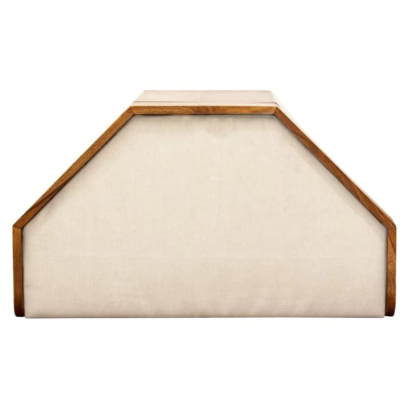 Image of Corner Display Shelf Storage | Wooden Storage Rack & Display Organizer | Solid Sheesham Wood Open Shelf for Living Room, Bedroom, Home & Office (Natural Wood, Shoe Rack)