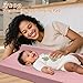JVEOO Vegan Leather Baby Changing Pad, Waterproof & Wipeable Soft Diaper Changing Mat 32“ x 16.6