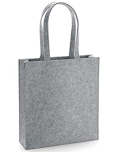 Felt Tote Bag (One Size) (Grey Melange)