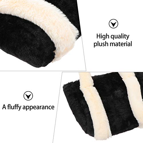 KESYOO Bolsa de Pelúcia Moda Inverno Colorida Bolsa de Ombro Macio Zíper Bolsa Novidade Bolsa Crossb