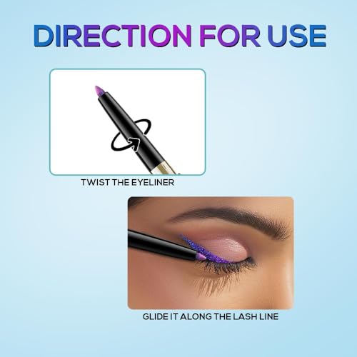 RENEE Holographic Eyeliner, Smudge-Proof & Long-Lasting, Easy Glide & Quick-Drying Formula with Monochrome Effect, Intense Color Pay-Off, Infused with Vitamin E, 01 Earth - Image 6