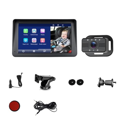 Monitor de coche IPS de 7'' con CarPlay, Android Auto y función de navegación