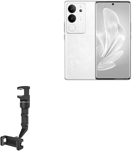 BoxWave Soporte de coche compatible con vivo S17 Pro  Soporte de coche para espejo retrovisor, espejo retrovisor ajustable GPS para coche, color