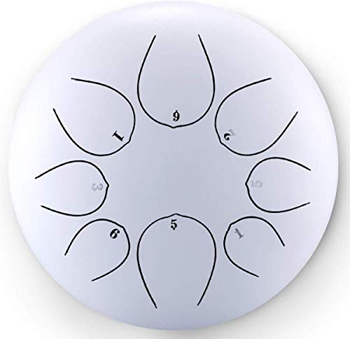 YB Steel Tongue Drum Langue en Acier du Tambour, 12 Pouces 8-Tone Drum Key Pan Main, Instrument de Percussion Compact… - Les Beatles, Paul McCartney, John Lennon, RIngo Starr, George Harrison YB Steel Tongue Drum Langue en Acier du Tambour, 12 Pouces 8-Tone Drum Key Pan Main, Instrument de Percussion Compact… – Image 3